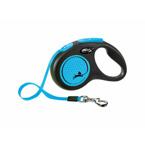 Correa para perros Flexi New Neon S Cinta (5m) Azul