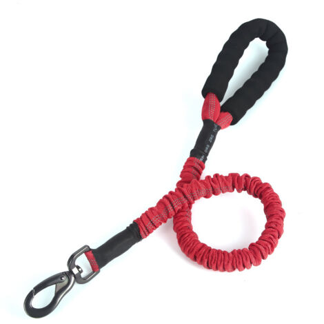 Correa para perros grandes, 20-60 kg, resistente y elástica (120 cm, roja)