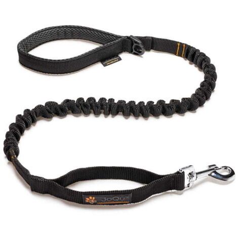 Correa para perros JoQu® Damper con amortiguador, negra