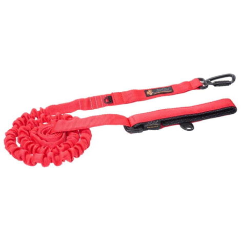 Correa para perros JoQu® Ultra Strong Runners con amortiguación, color rojo