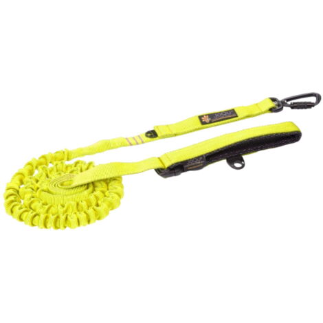 Correa para perros JoQu® Ultra Strong Runners con amortiguación en amarillo neón