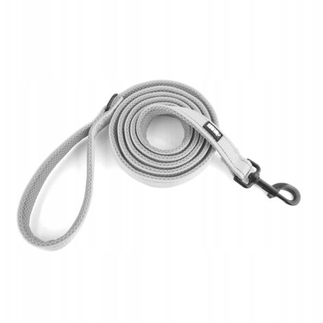 Correa para perros resistente y reflectante gris HUGGY DOGGY M