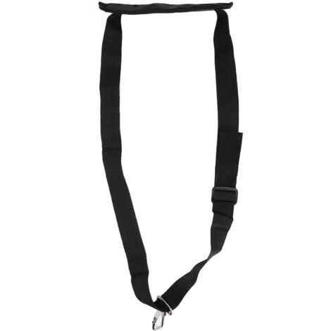 Correa rectangular de poliéster para el hombro con ganchos de acero inoxidable para desbrozadoras – acolchada, transpirable, 71 cm
