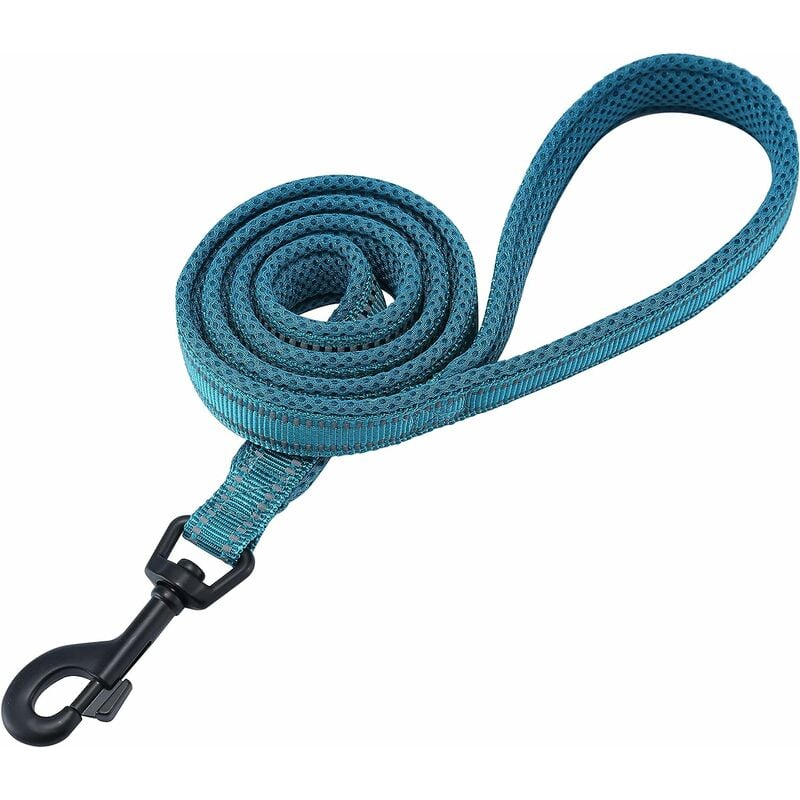 

Correa reflectante, muy resistente, clásica, flexible, acolchada, gruesa, correa de nailon, ideal para perros de cualquier tamaño y paseos al aire
