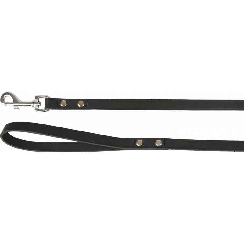 

Correa remachada negra RONDO .130 cm x 16 mm. para perros