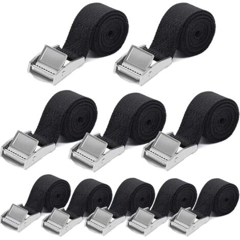 Correas de amarre – 10 piezas, 2,5 cm x 60 cm, correas cortas y ajustables