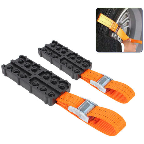 Correas de cadena de neumáticos antideslizantes de PU duraderas con bolsa, bloques de tracción de neumáticos de coche, barro de nieve, arena para nieve, hielo, 1 piezas,Federación Rusa,2 pcs