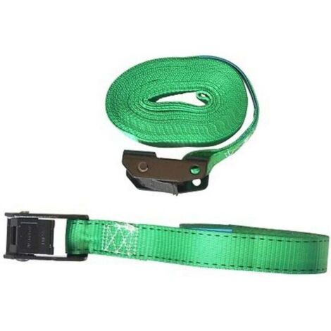 Correas de equipaje KZQ (paquete de 2), 5 m x 25 mm, con hebilla de garra, color verde