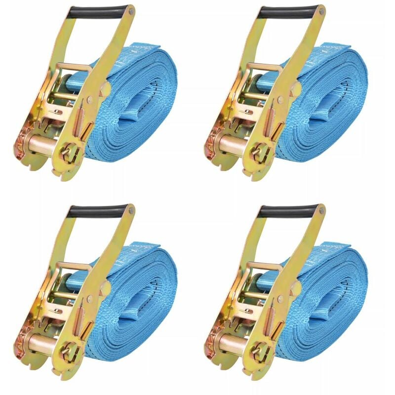 

Correas de sujecion de trinquete 4 uds 4T 8mx50mm azul