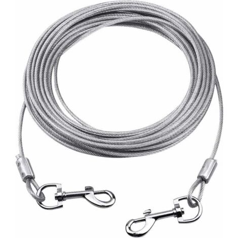 Correas para perros Correa para perros de hasta 80 kg, 10 m (blanca), correa para mascotas para perros pequeños, medianos o grandes (blanca, 10 m)