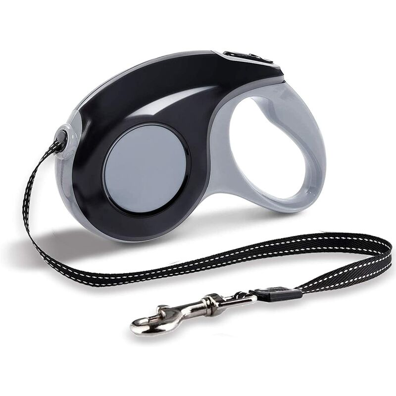 

Correas para perros retráctiles, cuerda de tracción telescópica, correa retráctil para perros pequeños 5M, máximo 15 kg (negro)