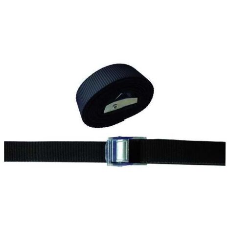 Correas simples Vigor negras con tornillo de 25 mm, 5 m