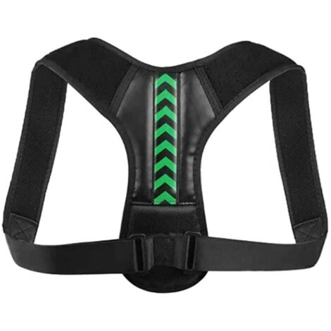 Correcteur de Posture Ceinture Soutien Dorsal Homme Femme Noir Vert XL Confortable