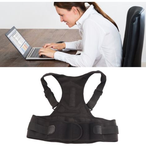 Correcteur de Posture Dos pour Hommes et Femmes - Ceinture Lombaire Réglable, Soutien Dorsal Confortable Taille XL
