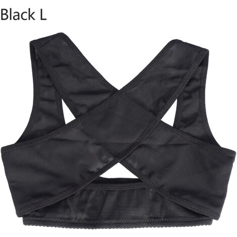 Correcteur de Posture Élastique, Soutien Dorsal Ajustable pour Épaules et Dos - Noir
