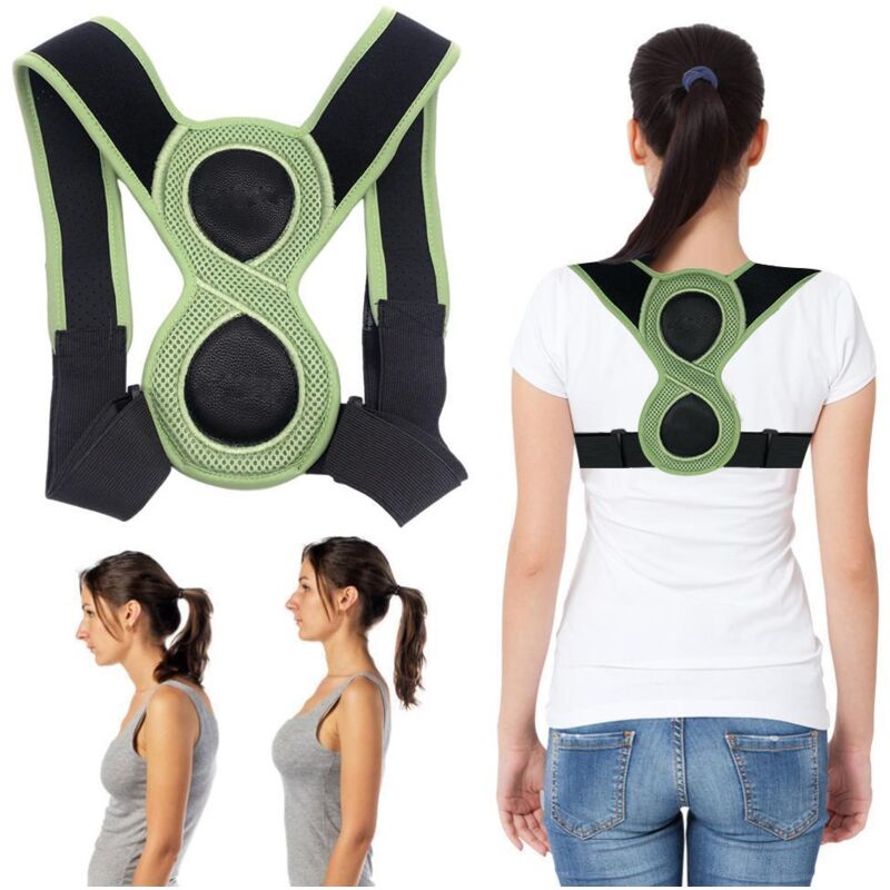 Correcteur de Posture en 8 pour Enfants et Adultes - Soutien Dorsal Ajustable pour le Cou, le Dos et les Épaules