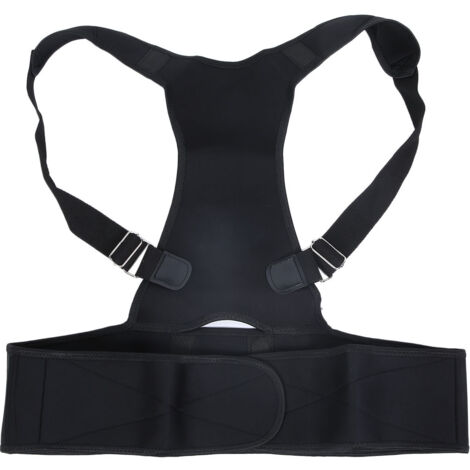 Correcteur de Posture Homme Femme Ceinture Redresse Dos Soutien Dorsal Noir XXL