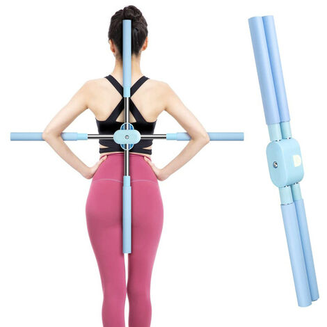 Correcteur de posture, outil d'étirement des bâtons de yoga, bâtons d'entraînement de yoga pour la posture, correcteur de posture pour redresseur de dos, bâton de correction à bosse rétractable pour a