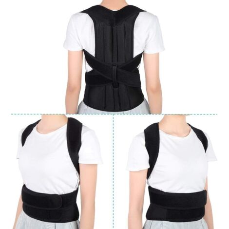 Correcteur de posture pour hommes et femmes avec soutien dorsal et lombaire ajustable et respirant pour soulager la douleur