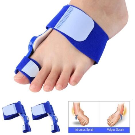 Correcteur d\'oignon adulte - ZERODIS - Séparateur hallux valgus - Blanc - Bleu