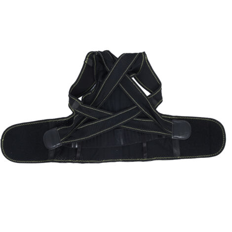 Correcteur Postural Élastique pour Dos, Ceinture de Soutien Lombaire et Épaules - Noir