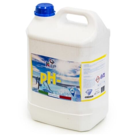 Corrector de pH líquido para piscinas, botella de 5 litros PH MINUS