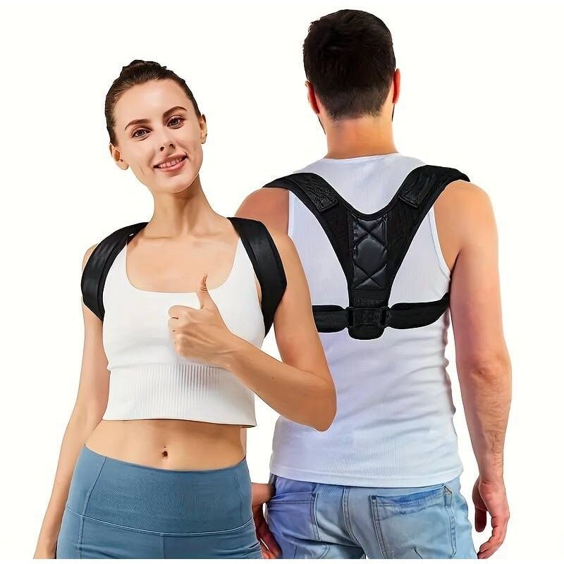 

Corrector de postura espalda unisex ajustable Negro