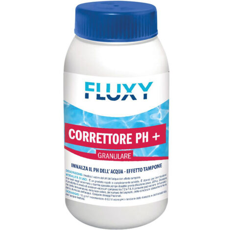 CORRETTORE GRANULARE DI PH+ PER PISCINE INNALZA IL PH DELL'ACQUA 1KG FLUXY