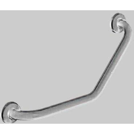 CORRIMANO ANGOLARE 45° ACCIAIO INOX SATINATO - cm 30 x 30