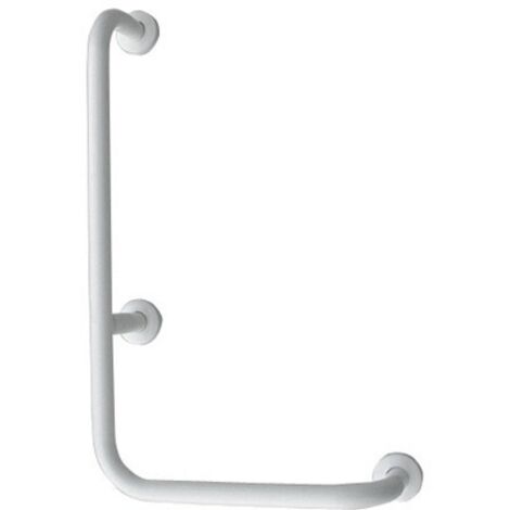 CORRIMANO ANGOLARE CON MONTANTE A SINISTRA- cm. 35 x 65 sx Acciaio Inox- DH- pezzi 1