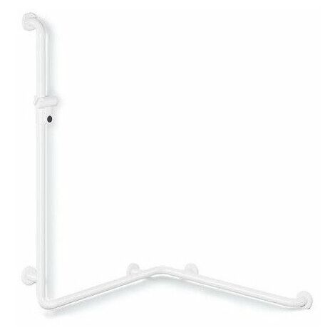 Corrimano doccia Hewi SERIE 801 perpendicolare 110cm con supporto doccia bianco