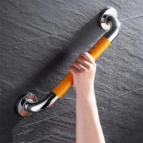 Corrimano in acciaio inox - giallo 30 cm bagno corrimano di sicurezza in acciaio inox 304 per lato vasca, corrimano antiscivolo adatto per doccia