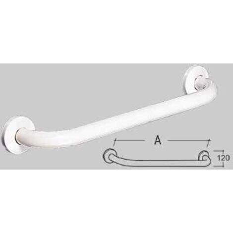 CORRIMANO LINEARE PREVERNICIATO BIANCO - A 35 cm 2 fissaggi