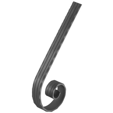 DECO FER FORGE Corrimano martellato scanalato - Altezza 180mm larghezza 40mm spessore 8mm - Ferro battuto - Saldatura