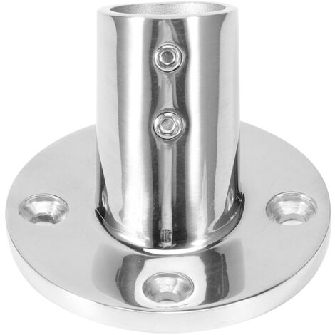 Corrimano regolabile con base a tubo tondo a 60 gradi in acciaio inox 316 per imbarcazioni, facile da installare (25 mm).