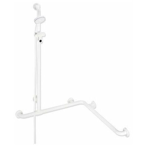 Corrimano regolabile, lunghezza tubo 1100 mm, bianco puro HEWI