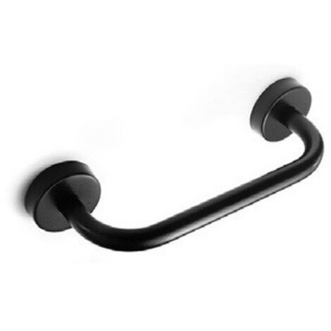 Corrimano sicurezza bagno 25cm in acciaio inox nero opaco installazione a muro  MIRA-N kamalu