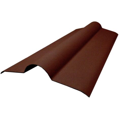 Corrugated Bitumen Sheet Ridge Tile Red 1m x 450mm