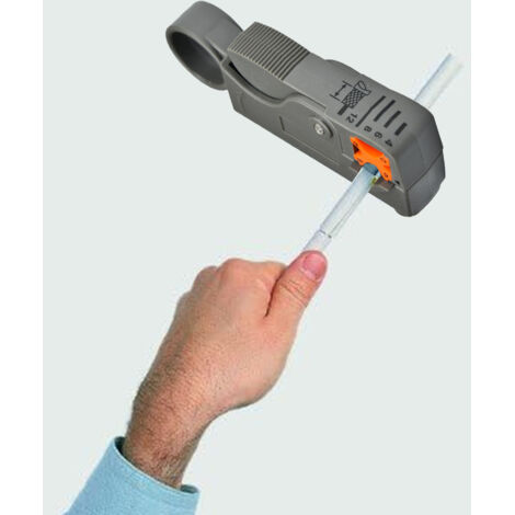 Cortacables coaxiales con mango de plástico ergonómico: cortador de cables coaxiales preciso y eficiente, herramienta de corte de cables de plástico.