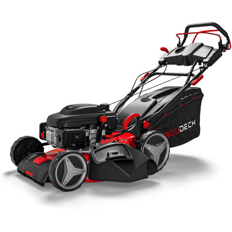 BOUDECH Cortacésped autopropulsado 200cc 5hp OHV 4 tiempos con e-start mulching 4en1 510mm de ancho de corte