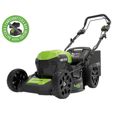 Cortacésped autopropulsado de 48 V, autopropulsado, 46 cm, 3 en 1, sin batería – hasta 600 m² – Greenworks