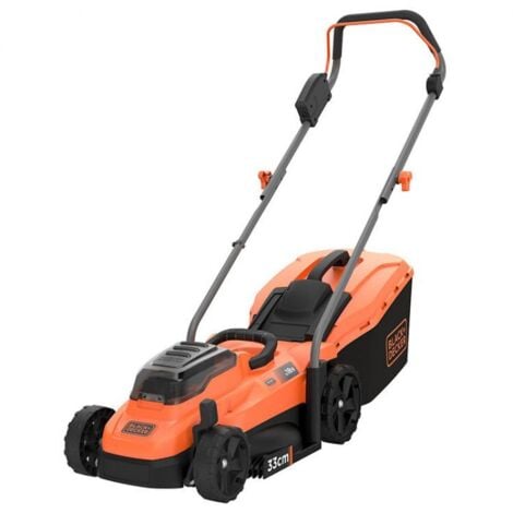 BLACK & DECKER Cortacésped inalámbrico 18V, 33 cm - BLACK+DECKER - con 2 baterías 18V 2.0Ah - cargador - BCMW3318L2-QW