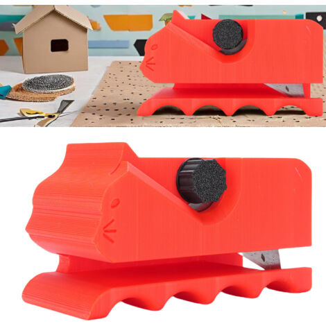 Cortador de cartón para rascadores de gatos de plástico impresos en 3D, herramienta de corte para cartón de 0,3 pulgadas de grosor, cortador de cartón para rascadores de gatos rojos