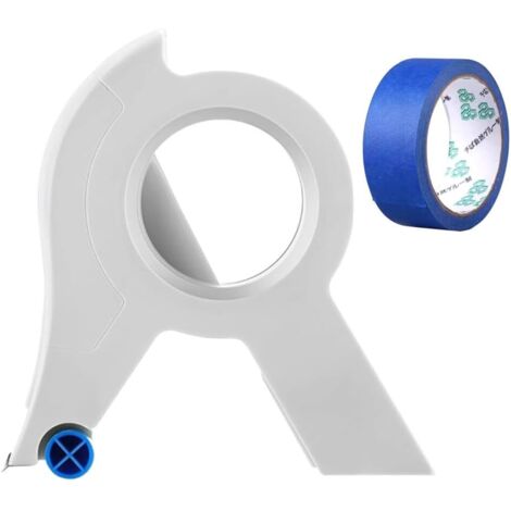 Cortador de cinta adhesiva para decoración de interiores, dispensador de cinta adhesiva, máquina de coser sencilla (azul)