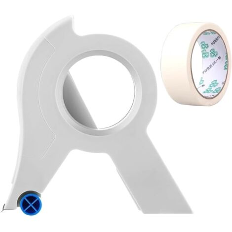 Cortador de cinta adhesiva para decoración de interiores, dispensador de cinta adhesiva, máquina de coser sencilla (blanco)