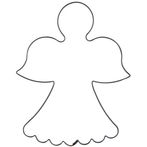 Cortador de galletas de ángel de acero de 9,5 cm