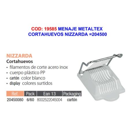 cortador de huevos de acero inoxidable - 204500 - metaltex -