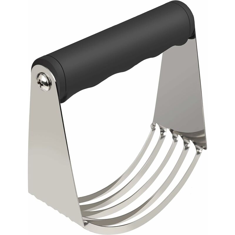 

Cortador de masa de acero inoxidable con batidora manual ergonómica de goma para pasteles para el hogar y los profesionales