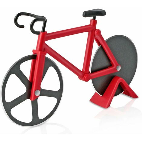 Cortador de pizza para bicicleta (rojo)