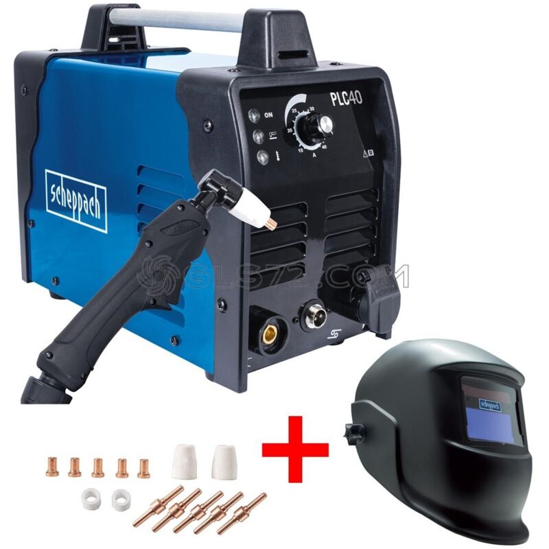 

CORTADOR DE PLASMA AIRE CORTE HASTA 12 MM CON 14 PZ. ACCESORIOS PLC40 - Scheppach